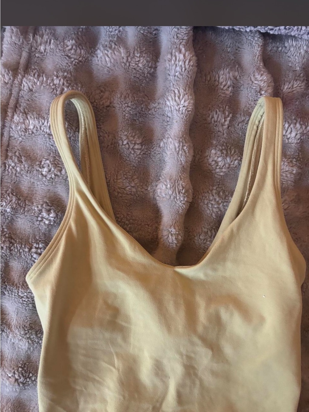 lululemon athletica Scoop Neck Tank in Light Yellow